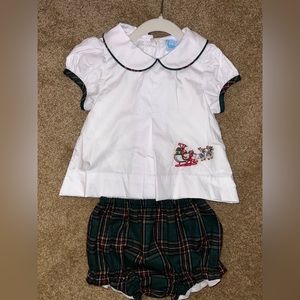 The Gingham Goose Christmas Outfit NWOT